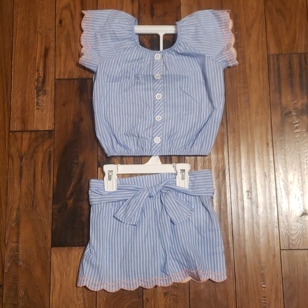 Matching outfit light pink and blue